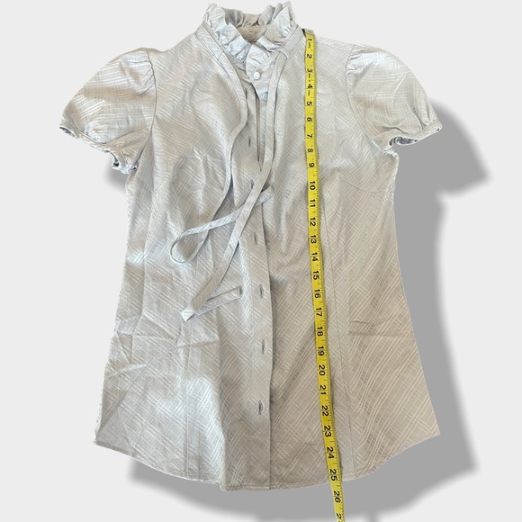 Authentic Burberry Blue Check Ruffle Top - Picture 9 of 16